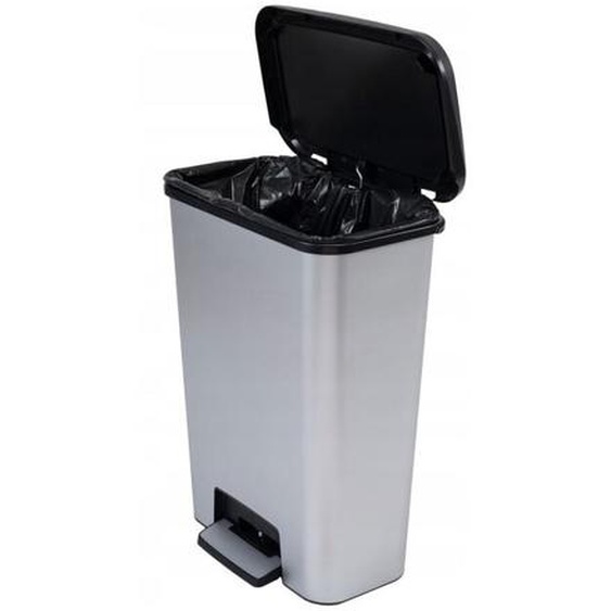 Bricoline - Poubelle Curver 50L à Pédale Métallique