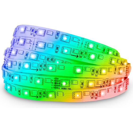 Briloner LED Strip 5m, télécommande, gradable, autocollant, RGB couleurs changeantes, blanc, 500 x 1 cm