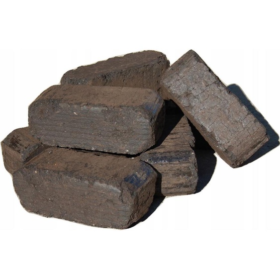 Briquettes de tourbe Charbon de tourbe Lignite CheminéePoêle Charbon Bois Tourbe Briquette 25 kg