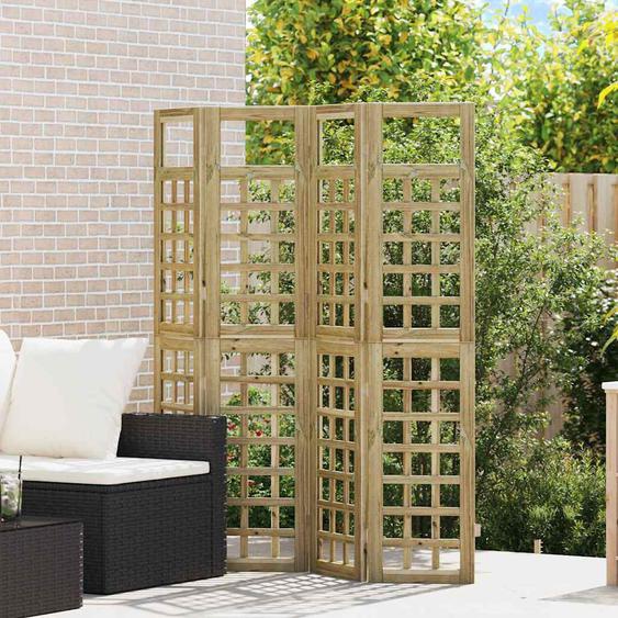 Brise-vue 4 pcs Marron 160 x 180 cm Pin imprégné
