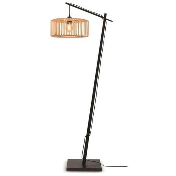 BROMO-Lampadaire Bambou Ø40cm H176cm Noir et Naturel Good & Mojo