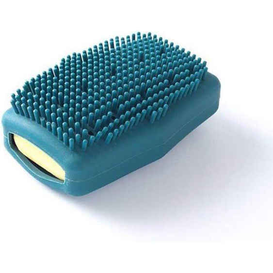 Brosse corporelle en silicone 2 en 1 pour brossage humide ou sec, brosse de douche à texture douce et distributeur de savon de douc