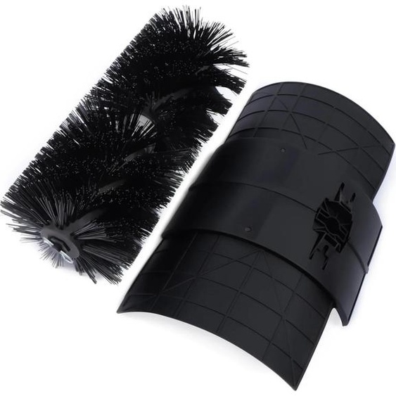 Brosse de balayage - Accessoire pour brosse cylindrique - Pour balayeuse manuelle - Pour balayeuse à essence - Avec tôle de protection - Raccordement par arbre daccouplement - Noir