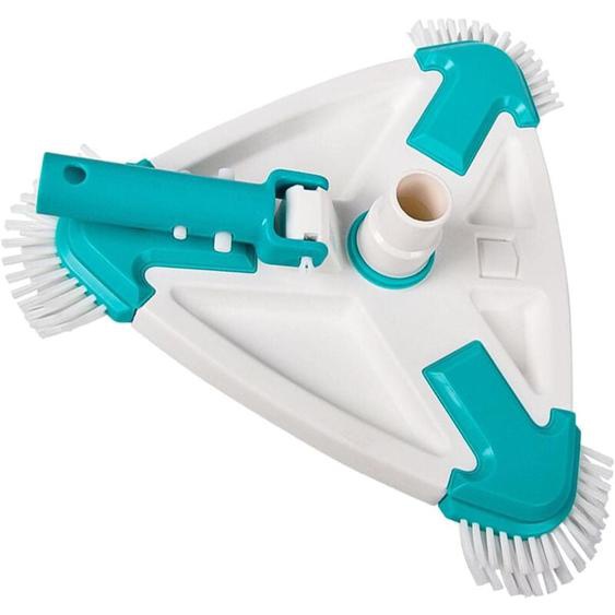 Coavas - Brosse sous vide triangulaire lestée pour piscine avec adaptateur de tuyau universel rotatif - Outils de nettoyage pour piscine sous sol et