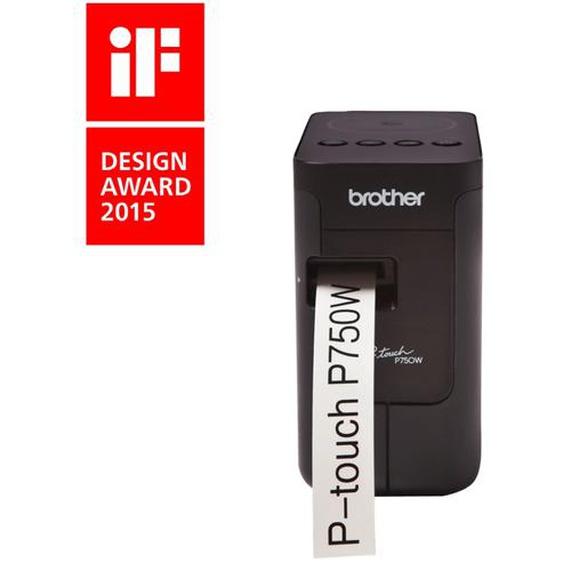 Brother PT-P750W étiqueteuse professionnelle, HSE/TZe, 180 x 180 DPI, 30 mm/sec, Avec fil &sans fil, Noir