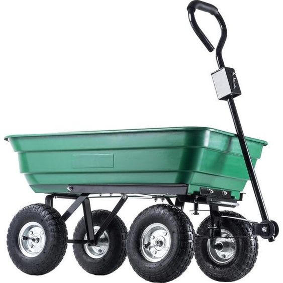 Brouette, acier, dimensions 120 cm x 60 cm x 55 cm, capacité de charge 300 kg, diamètre des roues 35 cm, convient pour les travaux de jardin et de cour