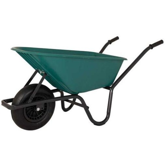 Brouette Bac plastique vert 85 litres HQ.