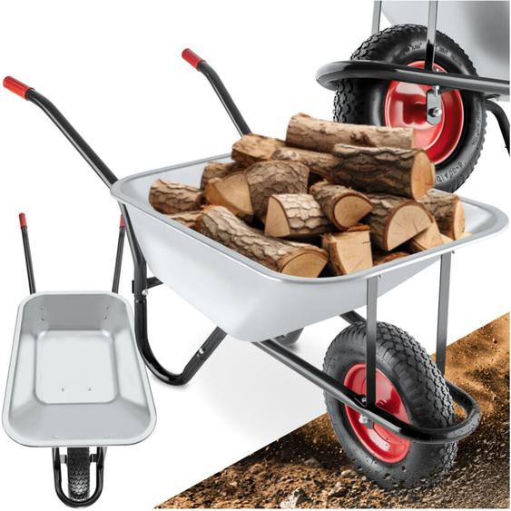 Tectake - Brouette en métal galvanisé Capacité de charge maximale 150 kg