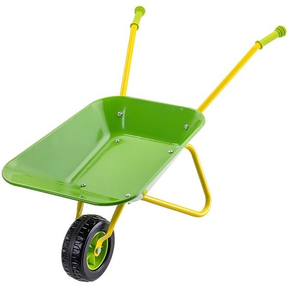 Brouette de jardin pour enfants - Brouette en métal - 78 × 37 × 36 cm - Pour le jardin - 1 pièce - Vert