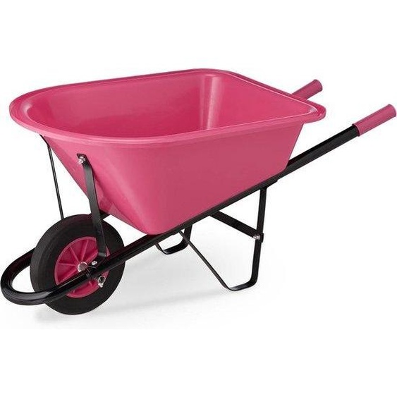 Brouette en métal 10 kg rose/noir - Jouet