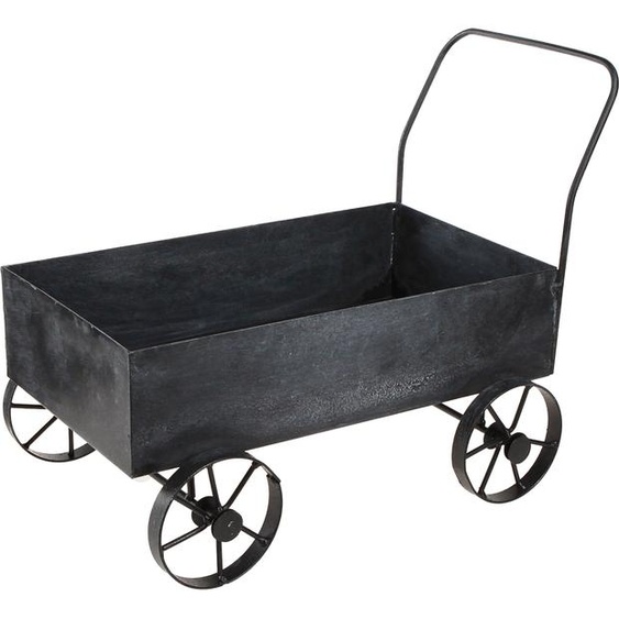 Brouette en métal Déco Jardinière Vintage Anthracite 37cm
