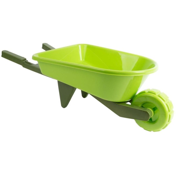 Brouette enfant en plastique - L 28,4 x l 65,8 x H 19,5 cm - Vert
