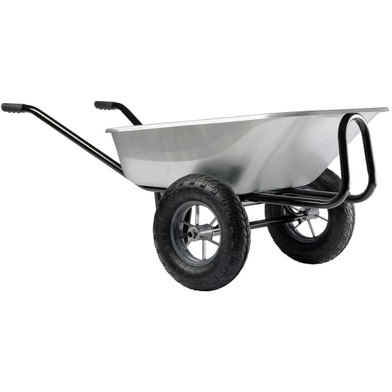 Brouette EXPERT TWIN Premium galva à roues gonflées 150l - HAEMMERLIN - 306015201