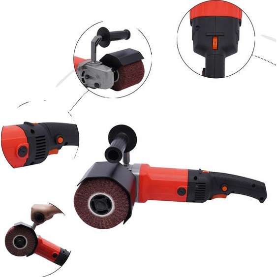 Broyeur-brosseur, puissance 1400 W, design ergonomique, noir