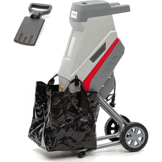 Broyeur de végétaux électrique 2500W 2 Lames acier trempé Branches jusquà 45mm Sac 45L IKRA