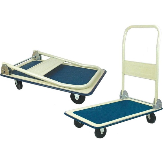 Brüder Mannesmann Chariot à plate-forme 83 x 48 x 74 cm, capacité de charge 150 kg, revêtement antidérapant