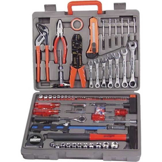 Brüder Mannesmann Coffret à outils 555 pièces, assortiment de petites pièces inclus ; M29555