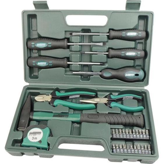BRÜDER MANNESMANN GREEN LINE 29031 BRÜDER MANNESMANN Jeu doutils, 31 pièces, en coffret