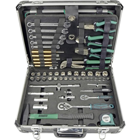 BRÜDER MANNESMANN GREEN LINE 29078 BRÜDER MANNESMANN Jeu doutils, 160 pièces, en coffret