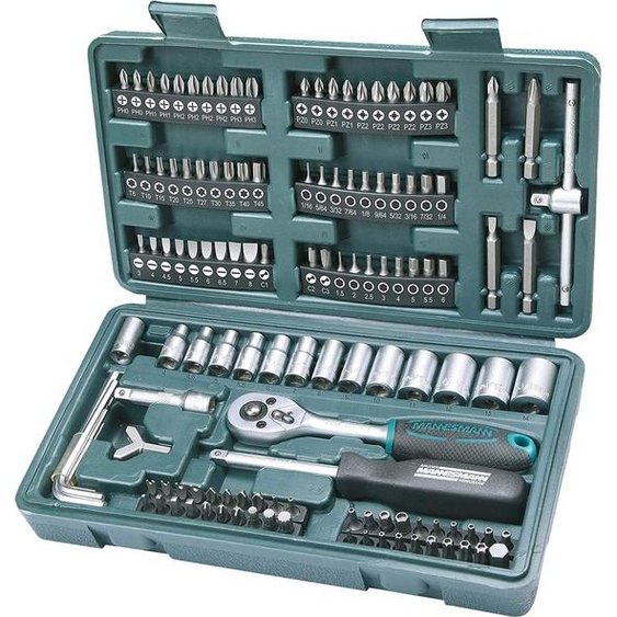 BRÜDER MANNESMANN GREEN LINE M29166 Jeu de douilles et dembouts 130 pièces