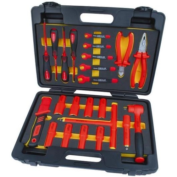 BRÜDER MANNESMANN Jeu doutils VDE 24 pièces en coffret