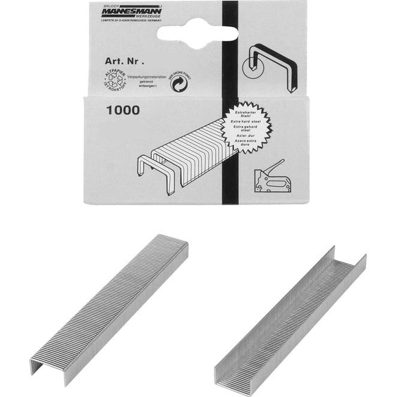 BRÜDER MANNESMANN  M 487-14 BRÜDER MANNESMANN Heftklammern, 14 mm, verzinkt, 1.000 Stück