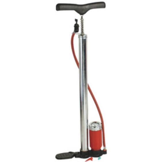 BRÜDER MANNESMANN Pompe à air verticale, noir/rouge