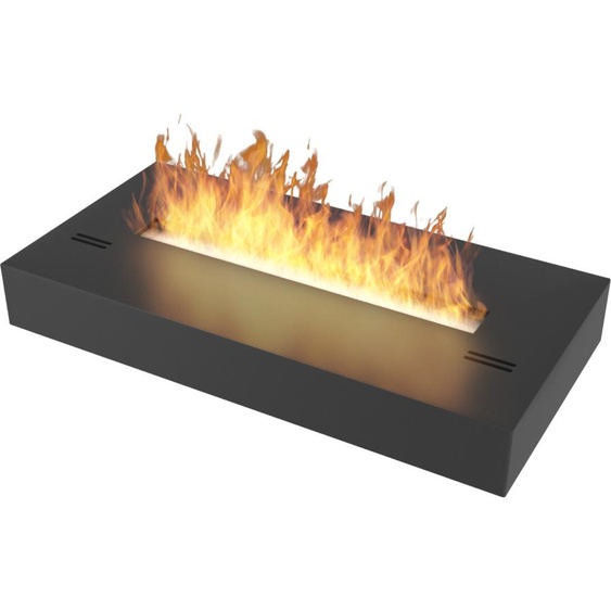 Brûleur au bioéthanol avec insert de plan de travail en inox noir mat 60cm