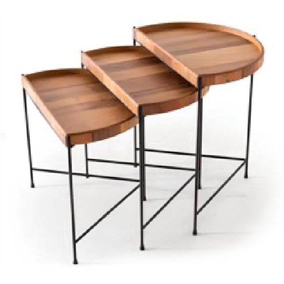 Brun Tables basses Tables dappoint complètes Tables basses de salon