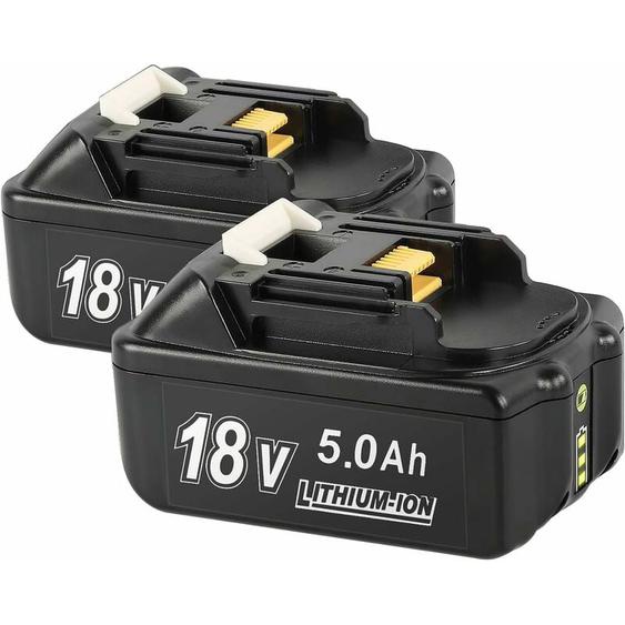 Bsioff - Pack de 2 Batteries BL1850B - 18V 5.0Ah - Compatible avec Makita