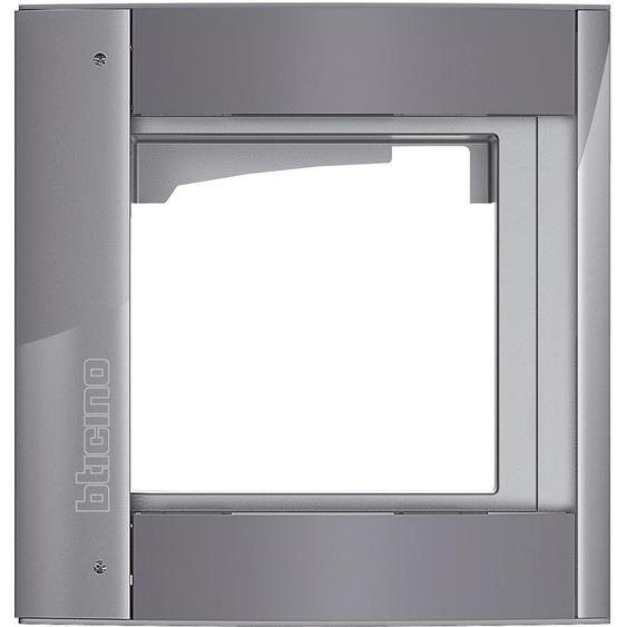 BTICINO station de porte cadre 1f UP anth alu 138x144x15mm