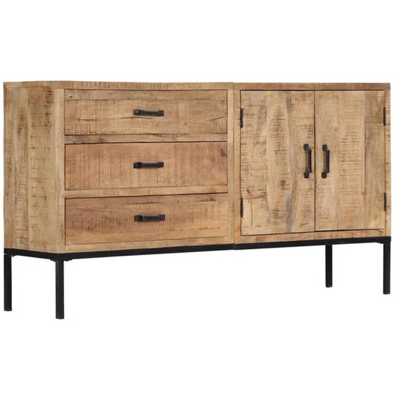 Buffet 140x35x75 cm Bois de manguier massif