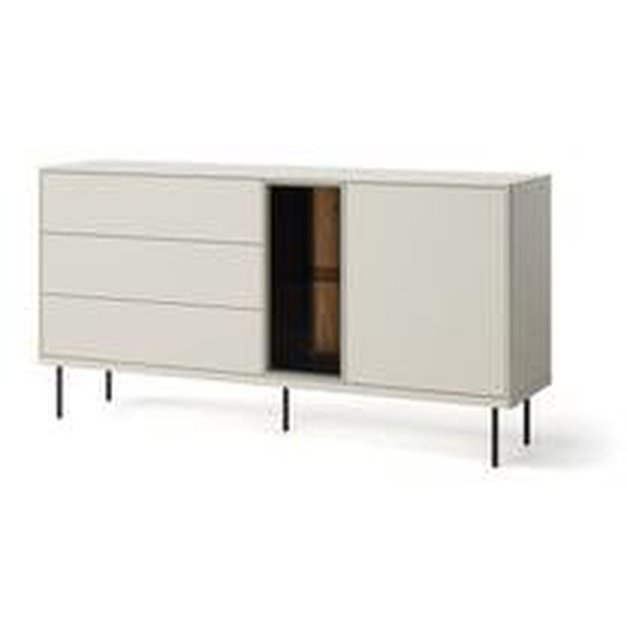 Buffet 2 portes 3 tiroirs 161 cm ESPERA avec LEDS