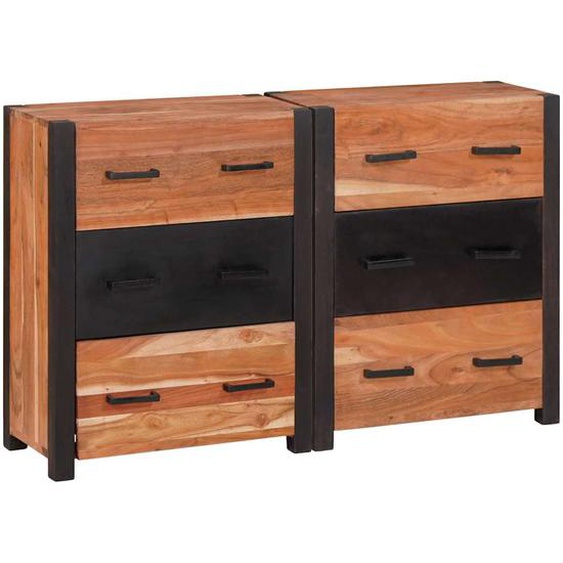 Buffet 3 pcs Marron 110 x 30 x 75 cm Bois dacacia massif