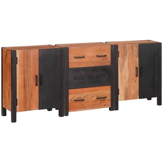 Buffet 3 pcs Marron 55 x 30 x 75 cm Bois dacacia massif