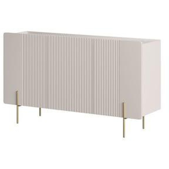 Buffet 3 portes 150 cm MATHILDE plateau effet marbre et pieds or