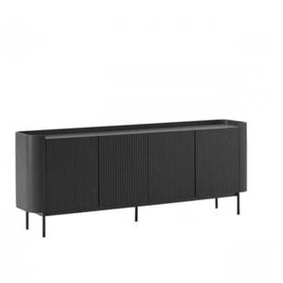 Buffet 4 portes 200 cm JAY effet tasseaux