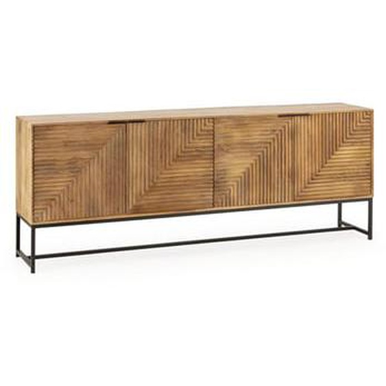 Buffet 4 portes 210 cm NAOMIE bois massif dacacia