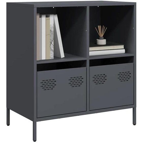 Buffet anthracite 68x39x73,5 cm acier laminé à froid