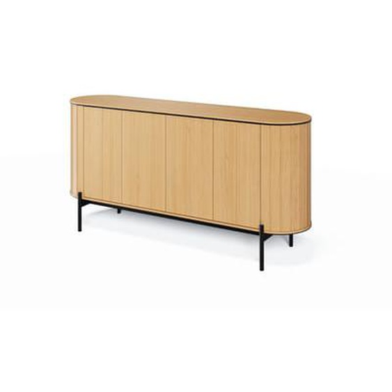 Buffet arrondi 4 portes 168 cm AMBOISE couleur chêne
