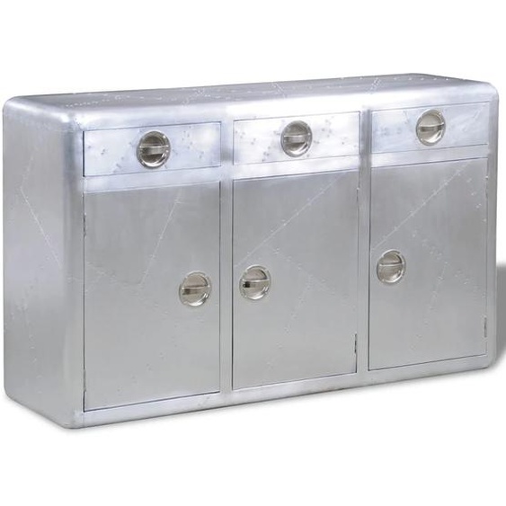 Buffet avec 3 tiroirs Style vintage Aluminium