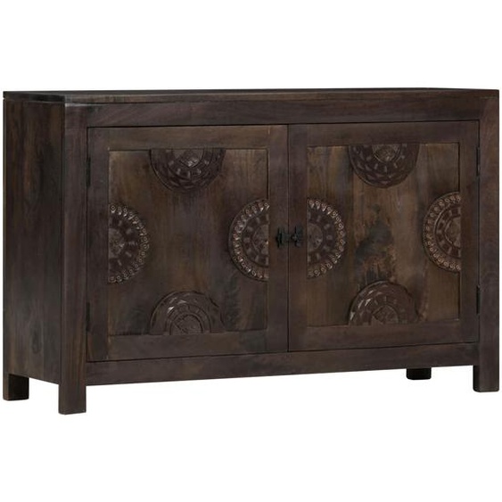 Buffet avec dessin sculpté 110x35x70 cm Bois de manguier massif