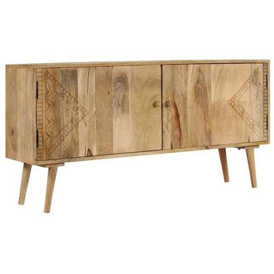 Buffet bahut armoire console meuble de rangement bois de manguier massif 120 cm 4402047
