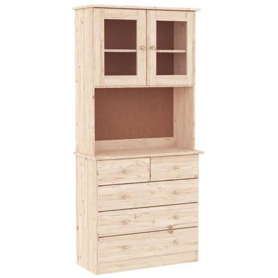 Buffet bahut commode armoire meuble de rangement organisateur cuisine salle de sejour salon ALTA 77 x 35 x 165 cm bois m
