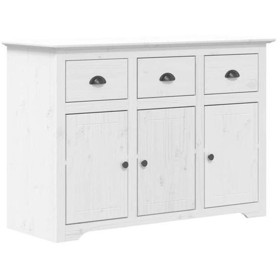 Buffet bahut commode armoire meuble de rangement organisateur cuisine salle de sejour salon BODO 115,5 x 44 x 80 cm bois