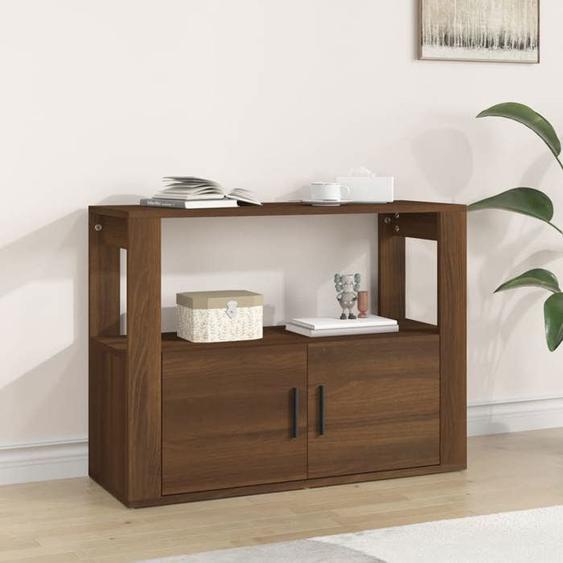 Buffet Bahut de Salon,Armoire de Cuisine, Chêne marron 80x30x60 cm ,bois dingénierie BONNIE B48005625