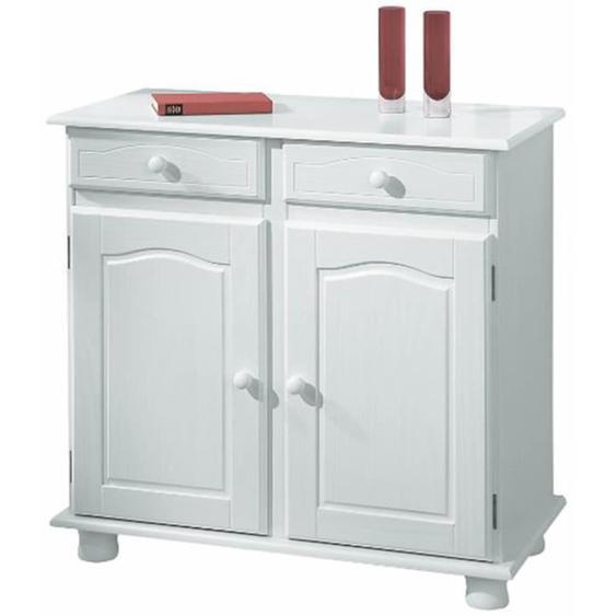 Buffet bas LOVI blanc vintage - 2 portes et 2 tiroirs - 43 x 88 x 87 cm