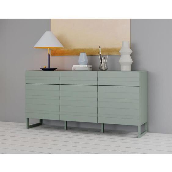 Sofia - buffet bas - vert sauge mat - 165 cm - Vert sauge