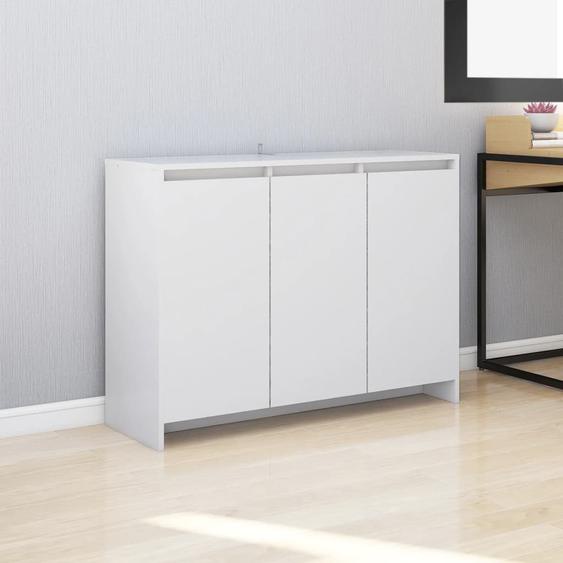 Buffet Blanc 102x33x75 cm Bois dingénierie