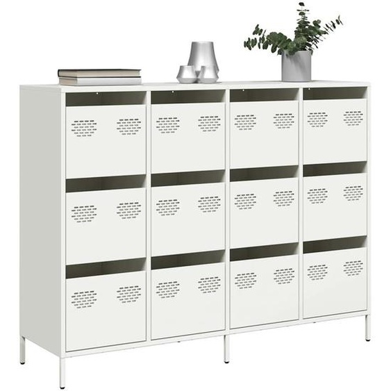 Buffet blanc 135x39x103,5 cm acier laminé à froid